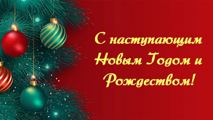 С наступающим Новым годом и Рождеством!